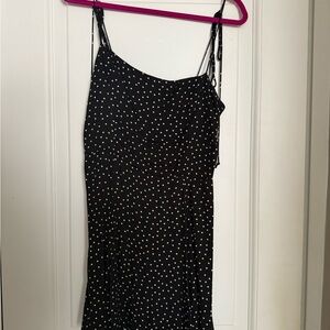 Reformation Black and White Polka Dot Mini Dress
